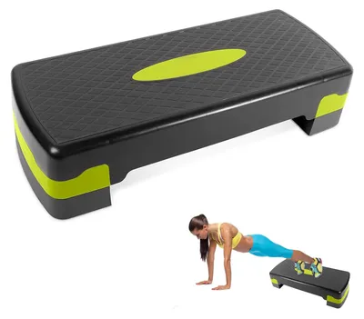Productafbeelding van Fitness stepper 67 x 27 cm, verstelbaar 10 tot 15 cm, voor thuis