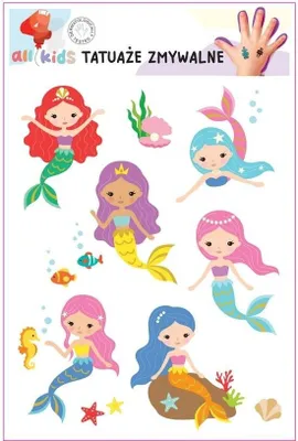 Produktbild von Abwaschbare Tattoos für Kinder Schöne Meerjungfrauen