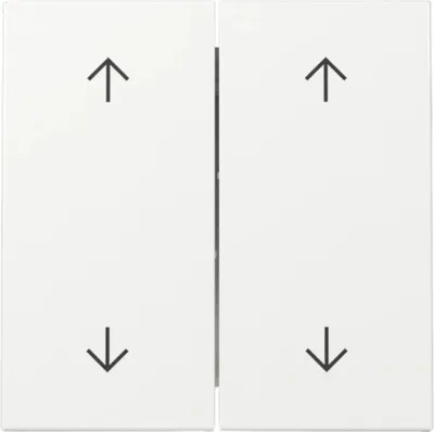 Produktbild von GIRA 329703 Wippe 2fach Pfeile System 55 Reinweiß glänzend