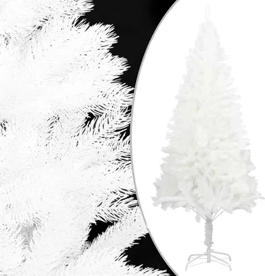 Obrázek produktu pro vidaXL Umělý vánoční stromek s osvětlením a ozdobami bílý 120 cm