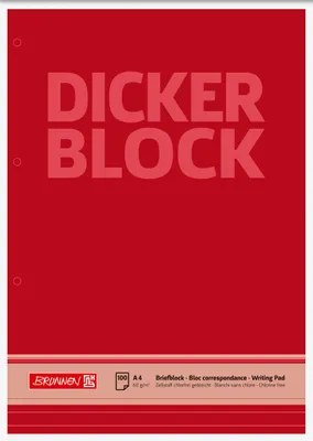 Produktbild von BRUNNEN Briefblock 60g liniert gelocht 100 Blatt 1052787