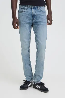 Immagine prodotto di Pantaloni denim da uomo in misto BHJet Pantaloni con tasche a fessura Passanti per la cintura Miscela di cotone elasticizzata Vestibilità slim