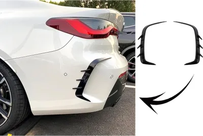 Image de Pare-chocs Flaps Side Aile latérale pour BMW Série 4 G22 Coupé 2020+ M Tech Noir.