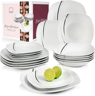 Obrázok produktu pre Sada riadu pre 6 osôb – Sady riadu – Stolovanie – stolovanie – Porcelán – Biela