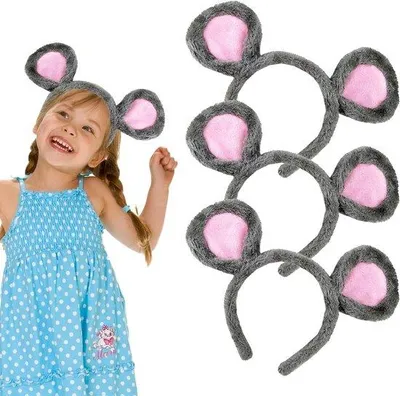 Produktbild von Haarband Set mit Ohren für Erwachsene und Kinder, Party Accessoire, 3er Set