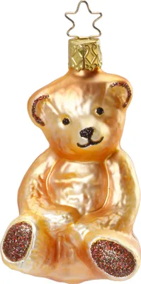Produktbild von Christbaumschmuck Kuscheltier Teddybär Glas 8.5cm beige ,1 Stück