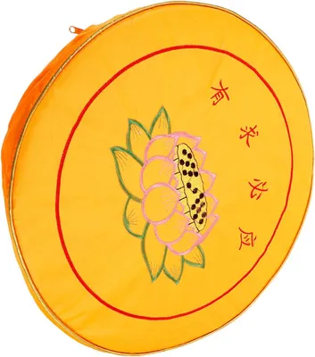 Produktbild von Rundes Kissen zur Meditation und als Gebetsmatte mit Lotusdruck