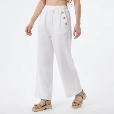 Produktbild von Marlenehose Damen Freizeithose Wide Leg Sommerhose Gr. 36-46 elastischer Bund