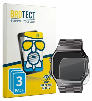 Produktbild von 3x BROTECT Entspiegelungs Schutzglas für Casio A168WEGG-1BEF Schutzfolie Panzer Folie Glas Display Schutz matt