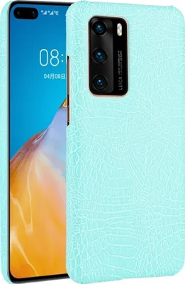 Produktbild von Mobigear Croco  Huawei P40 Hülle Hardcase Backcover - Türkis
