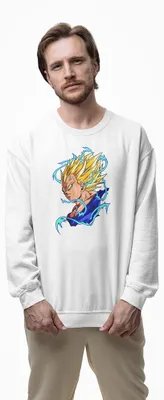 Produktbild von D&B Design Uni Pullover SWAN00005 Dragon Ball Weiß-Größe S