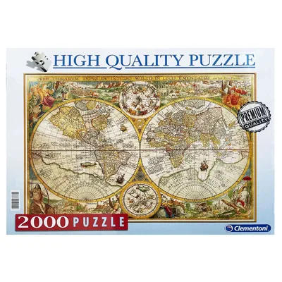 Produktbild von Clementoni 97787 High Quality Puzzle 2000 Teile Alte Welt, Mappa Antica