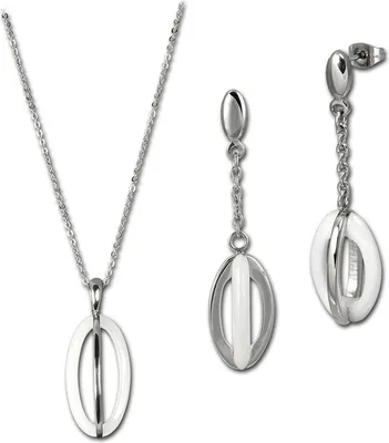 Produktbild von Amello silberfarben weiß glänzend Damen Sets D2ESSX09W