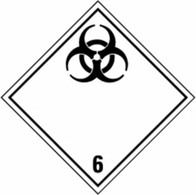 Produktbild von Dreifke® Gefahrzettel, Gefahrgutklasse 6.2 - Ansteckungsgefährliche Stoffe | ...
