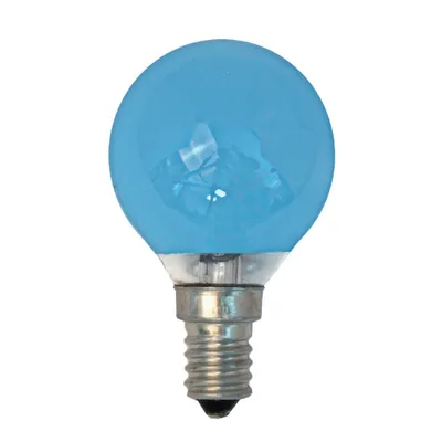 Produktbild von Leuci Tropfen Glühbirne 15W E14 Blau Glühlampe 15 Watt Kugel bunt dimmbar