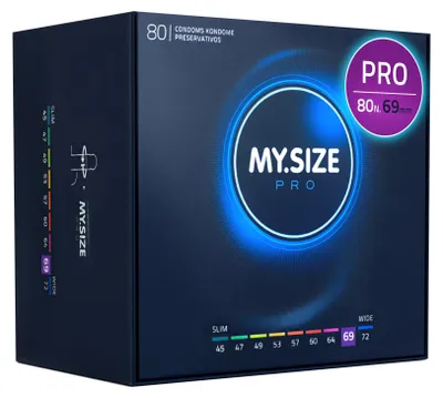 Immagine prodotto di MY.SIZE PRO Preservativi Elite taglia 7, 69 mm, XXXL, 80 Pezzi, vestibilità perfetta e dimensioni adatte a tutti