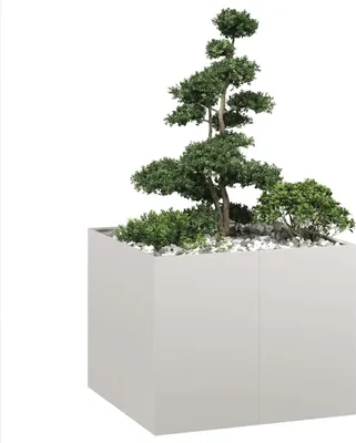 Imagen del producto de Maison Exclusive - Maceta de acero inoxidable, 100x100x80 cm