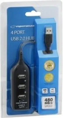 Imagen del producto de Hub USB 2.0 de 4 puertos Esperanza