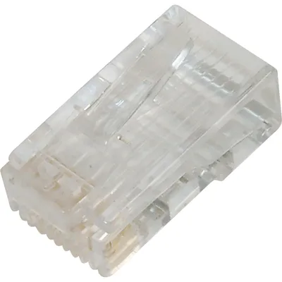 Zdjęcie produktu dla Digitus Wtyk modularny CAT 6 do kabla okrągłego, nieekranowany, 100 szt., RJ-45, Przezroczysty, Męska, Prosty, Poliwęglan (PC), Cat6