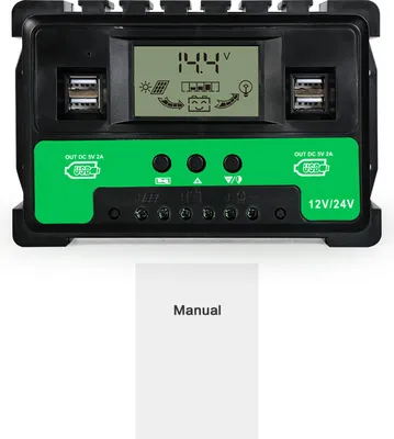 Produktbild von 60A MPPT Solar Laderegler mit 4 USB-Anschlüssen, 12V/24V Solar Panel Regler für Blei-Säure-Batterien, intelligentes Ladegerät mit LCD Display