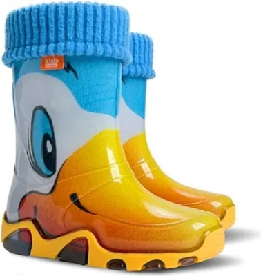Produktbild von Demar LUX Gummistiefel Regenstiefel Kinderstiefel gefüttert mit Innensocken Mädchen Jungen 22\23