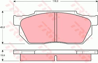 Produktbild von TRW Bremsbeläge Satz Vorne für HONDA CIVIC VI Fastback (MA, MB) GDB358