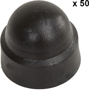 Produktbild von Kunststoff Abdeckkappen M12 - Farbe: schwarz, 50 Stück