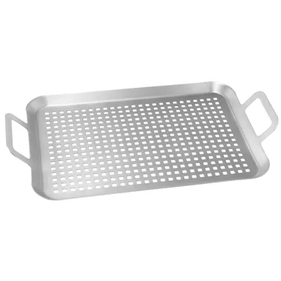 Obrázek produktu pro Bremermann grilovací deska 43 x 25 x 5 cm grilovací koš z nerezové oceli grilovací pánev