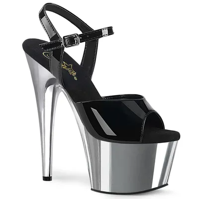 Obrázek produktu pro ADORE-709 Dámské sandály Pleaser, černostříbrné , EU 42, US 12
