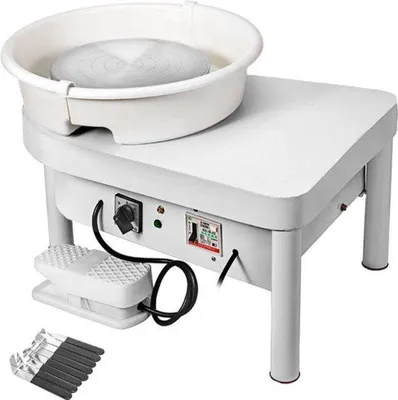 Zdjęcie produktu dla Talerz ceramiczny – talerz garncarski 300 W – 25 cm – w zestawie z narzędziami i akcesoriami