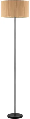 Image de Lampe sur pied scandinave, modèle Cord, design moderne, douille E27, couleur marron, hauteur 165 cm
