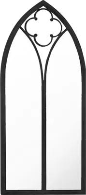 Produktbild von vidaXL Gartenspiegel Schwarz 100x45 cm Eisen