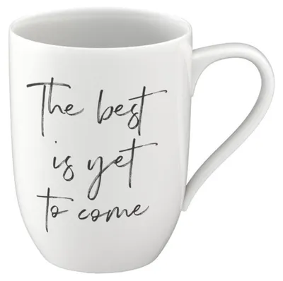 Produktbild von Villeroy & Boch Statement Becher mit Henkel "The best is yet to come" 280ml