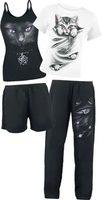 Produktbild von Spiral - Bright Eyes - 4Pc Gothic Pyjama Set L