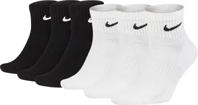 Produktbild von NIKE Uni 6er Pack Sportsocken - Everyday, Baumwolle Cushioned Ankle, einfarbig Schwarz/Weiß 34-38