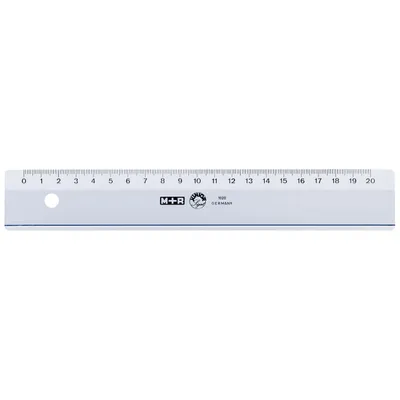 Zdjęcie produktu dla M + R 10200000 Lineal 20,0 cm rauchgrau