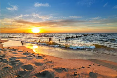 Produktbild von Muralo Fototapete Strand 315 (B) x 210 (H) cm Vlies Tapete Wandtapete Meer Himmel Sonnenuntergang Wohnzimmer Schlafzimmer moderne Wandbilder XXL Natur Panorama Wasser Wand Dekoration