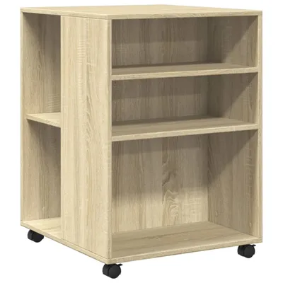 Immagine prodotto di vidaXL Tavolino con rotelle rovere Sonoma 55x60x78 cm Materiale a base di legno