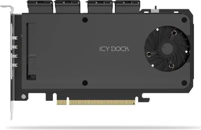 Produktbild von Icy Dock ExpressSlot Slide MB204MP-1B - Speichergehäuse - M.2 - PCIe 4.0 x16 (NVMe)