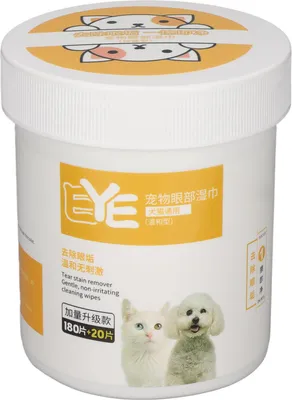 Immagine prodotto di 200 pezzi di salviette per gli occhi degli animali domestici, delicata idratazione delle macchie lacrimali, pulizia igienica per cani e gatti