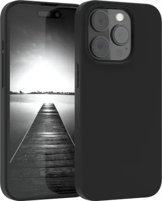 Produktbild von EAZY CASE Silikonhülle für Apple iPhone 15 Pro Silikon Backcover Schutz in Schwarz