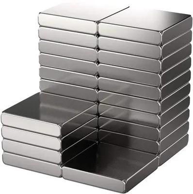 Obrázek produktu pro Silné neodymové magnety 5x5x1 mm, stříbrné, extra silné, obdélníkové