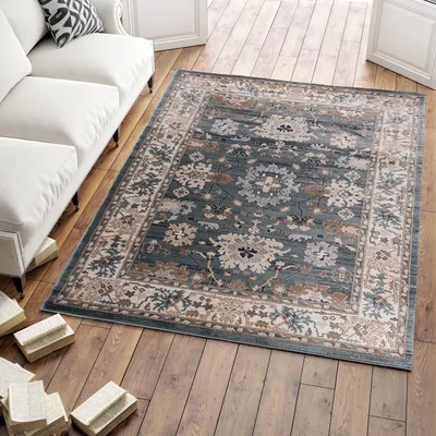 Produktbild von Teppich Orientteppich Klassik Orientalisch Muster - Wohnzimmer -h531b blue - Farbe: Braun, Grösse: 160 x 220 cm