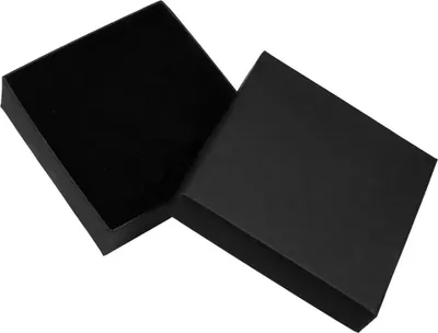 Produktbild von Geschenkschachtel Schmuckschachtel Geschenkbox Ring Schmucketuis Karton schwarz 86 x 86 x 26 mm 1er Pack