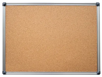 Produktbild von VISCOM Kork-Pinnwand 100 x 150 cm - Korktafel mit Aluminiumrahmen - Memoboard aus Naturkork für Büro, Zuhause & Schule