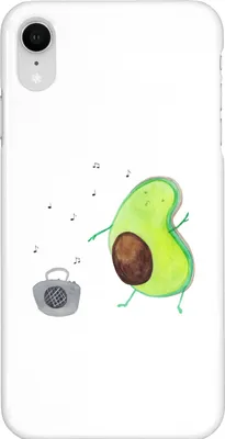 Produktbild von Mr. & Mrs. Panda Iphone XR Handyhülle Avocado Tanzen - Weiß - Geschenk, Fröhlich, Handy Case, Party, Premium Kunststoff, Singen, Musik
