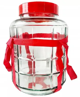 Obrázek produktu pro Skleněná nádoba 9 l s uchem a víčkem - vzduchotěsná, na zavařování, med, sirup, okurky, kvašení, skladovací nádoba