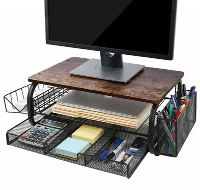 Produktbild von Monitorständer mit Schublade für Desktop-Computer