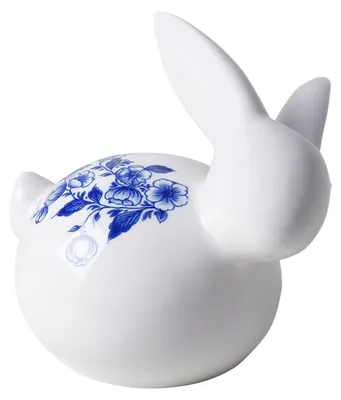 Image de Heinen Delfts Blauw – Décor "Lapin" grand – Pâques