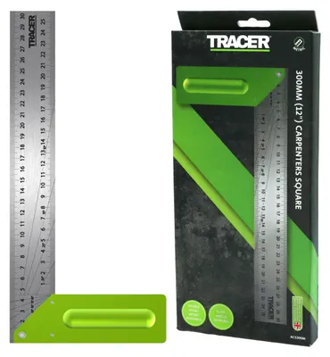 Produktbild von TRACER Tischlerwinkel, 300 mm, Tischlermarkierungswerkzeug, Anschlagwinkel mit 2